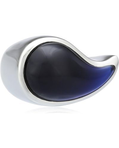 Esprit Ring drip drop 1 Glasperle blau Edelstahl Gr. 17 S.ESRG11567B170