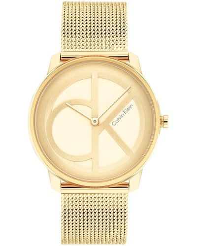 Calvin Klein 's Analog Quartz Watch with Stainless Steel Strap 25200034 - Metálico