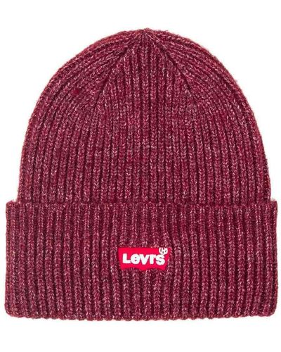 Levi's Batwing Essential Ribbed Battling Beanie - Rosso