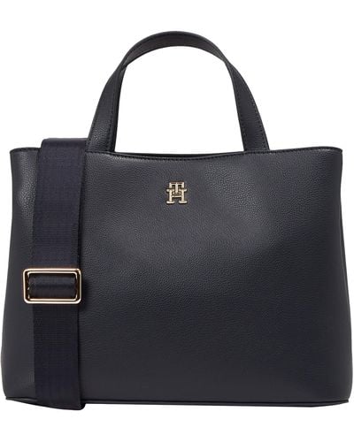 Tommy Hilfiger TH Essential SC Satchel Corp - Negro