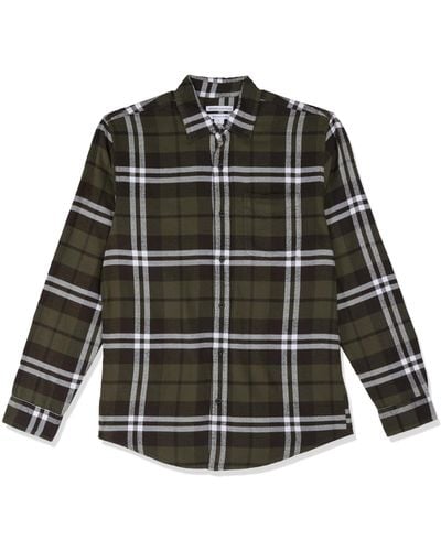 Amazon Essentials Long-sleeve Flannel Shirt - Black