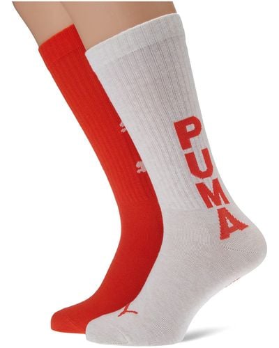PUMA Graphic Logo Crew Sock - Rood