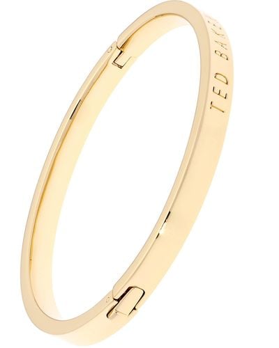 Ted Baker Clemina Hinge Metallic Bangle Bracelet For Women - Medium (gold)