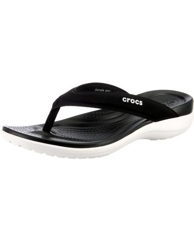 Crocs™ Capri V Sporty Flip Flops - Black