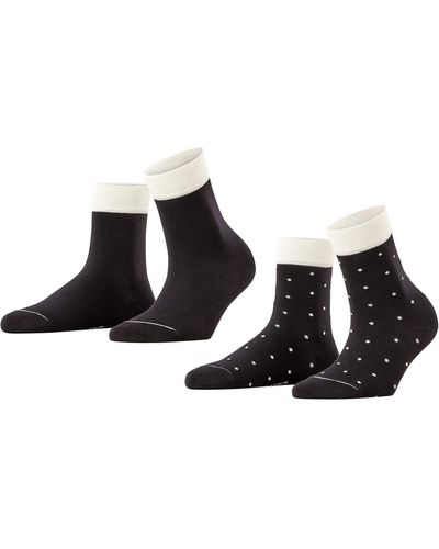 Esprit Small Dots 2-pack Socks - Black