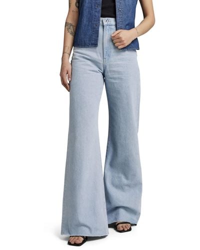 G-Star RAW Jeans Deck Ultra High Wide Leg - Azul