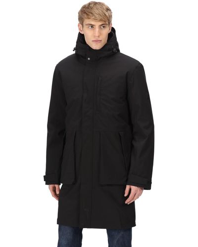 Regatta Chaqueta Hombre Alessandro 3 en 1 Abrigo impermeable y transpirable confeccionado en tejido reciclado con capucha y bolsillos - Negro