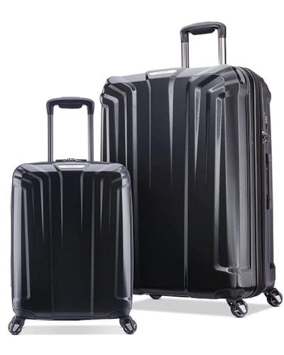 Samsonite Endure 2 Piece Hard Shell Suitcase Set Black Expandable