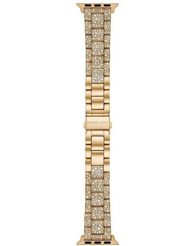 Michael Kors Gold-tone Stainless Steel Mesh Band For Apple Watch® - Metallic