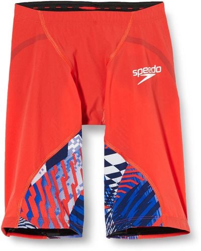 Speedo Fastskin Lzr Ignite Jammer | Tech Suit | Racing Suit | Racewear | Fina Approved - Red