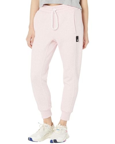 adidas Studio Lounge Fleece Cuffed Pants - Pink
