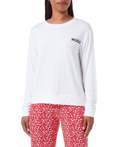 HUGO Unite_ls-shirt Long-sleeved Pyjamas - White