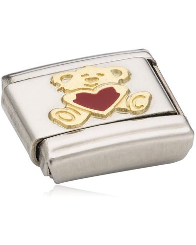 Nomination Composable -Bead Classic Love Edelstahl Emaille 18k-Gold - Mettallic