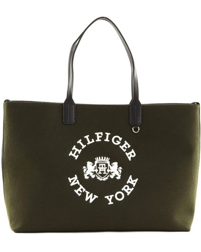 Tommy Hilfiger Iconic Tommy Tote Wool Logo Putting Green - Schwarz
