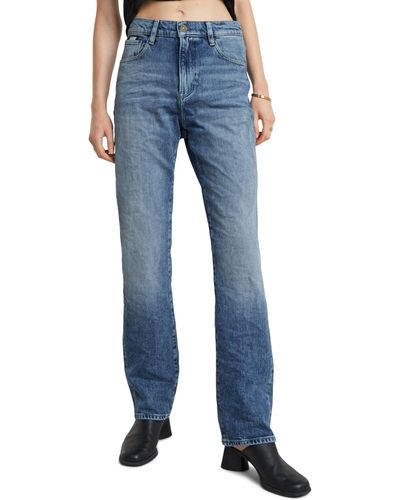 G-Star RAW Viktoria High Straight Jeans Donna - Blu