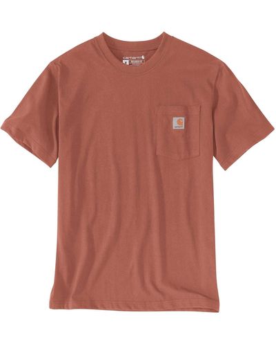 Carhartt Relaxed Fit Heavyweight Short-Sleeve Pocket T-Shirt - Orange