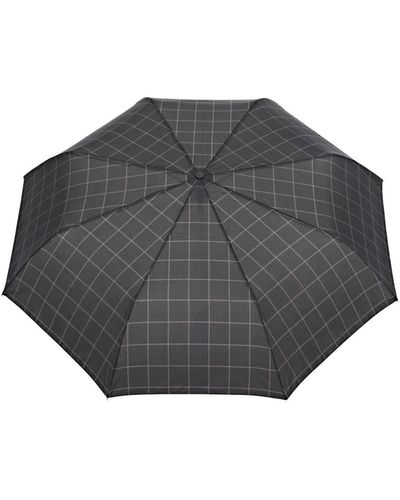 Esprit Regenschirme Gents Mini Tecmatic Regenschirm check black - Schwarz