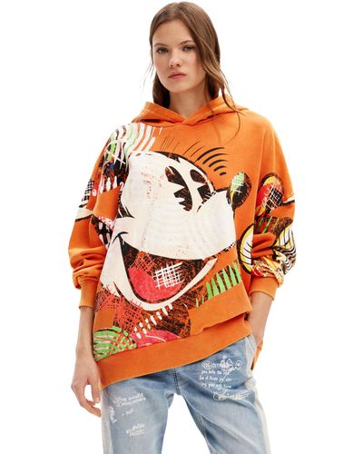 Desigual Mickey Cubist_LA Sweater - Orange