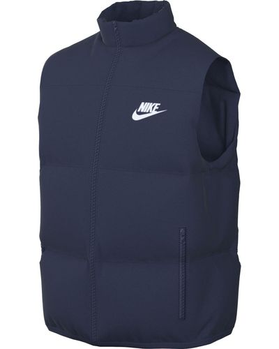 Nike M Nk Tf Club Puffer Vest Jas - Blauw