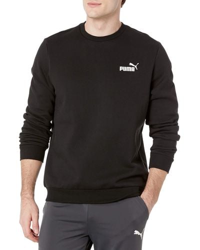 PUMA Essentials Small Logo Fleece Crew Sweatshirt - Black