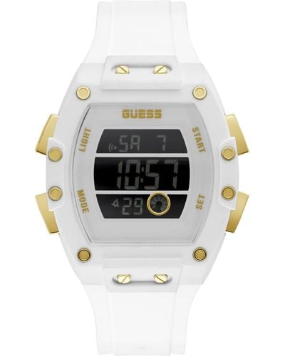 Guess Analog Quarz Uhr mit Silikon Armband GW0340G1 - Mehrfarbig