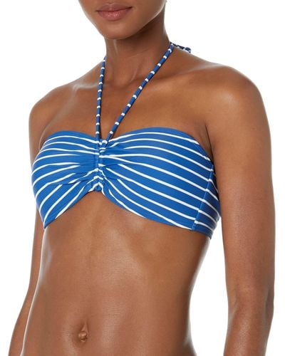 Tommy Hilfiger Women's Blue Floral Printed Ruffle Bikini Top – COUTUREPOINT