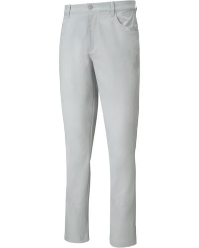 PUMA Mens Jackpot 5 Pocket 2.0 Golf Pants - Gray