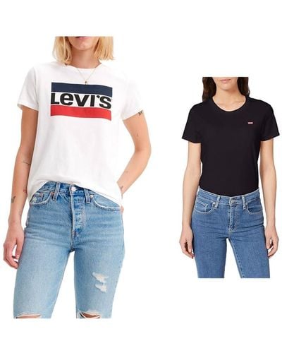 Levi's T-shirt Sportswear Logo White Xs T-shirt Mineral Black Xs - Blue