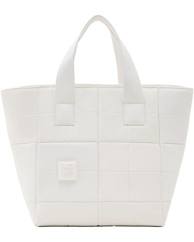 Desigual Accessories Pu Shopping Bag - White