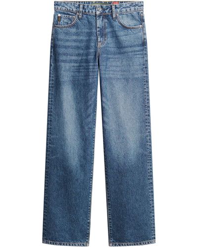 Superdry Jeans aus Bio-Baumwolle mit mittlerer Leibhöhe Fulton Vintage Blau 28/30
