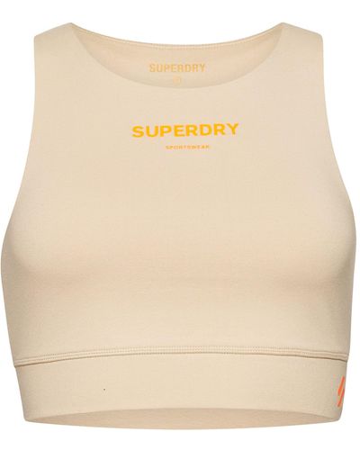 Superdry Code Core Sport Bra Top Shirt - Natural