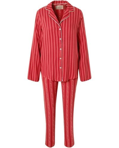 Triumph PW Boyfriend Twill 01 Pyjamaset - Rot