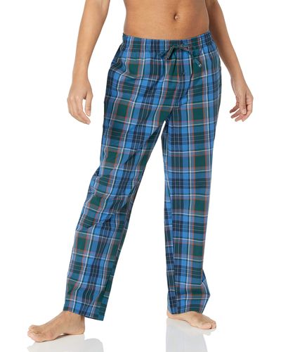 Amazon Essentials Pantalón de Pijama Tejido de Ajuste Recto Hombre - Azul