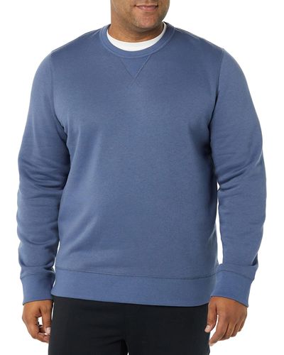 Goodthreads Sweatshirt Aus Gewaschenem Fleece Mit Rundhalsausschnitt - Blau