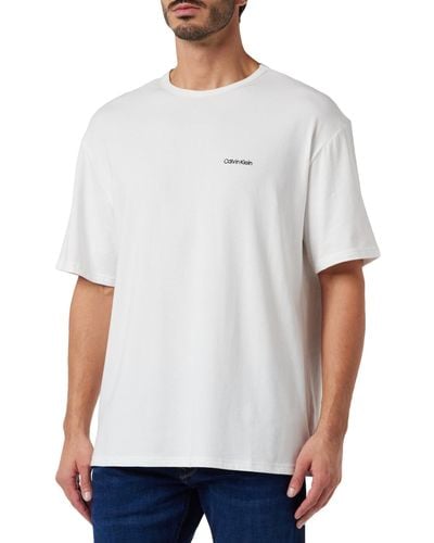 Calvin Klein Hombre Camiseta ga Corta Cuello Redondo - Blanco
