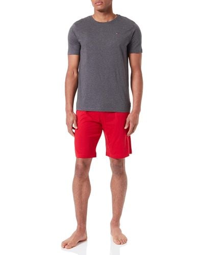 Tommy Hilfiger Cn Ss Short Jersey Set Pyjama - Red