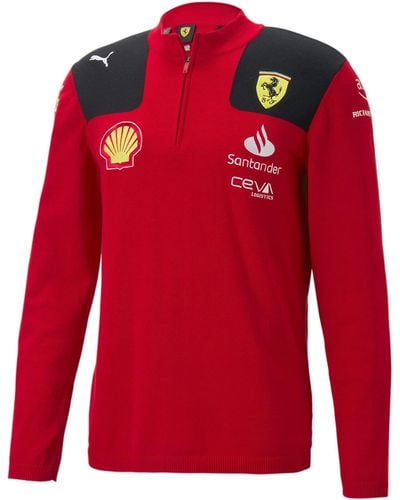 PUMA Sweat-Shirt de l'équipe 2023 avec Demi-Fermeture éclair - Rouge - s - Taille: