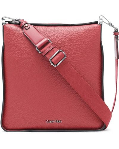 Calvin Klein Fay North/south Large Crossbody - Red