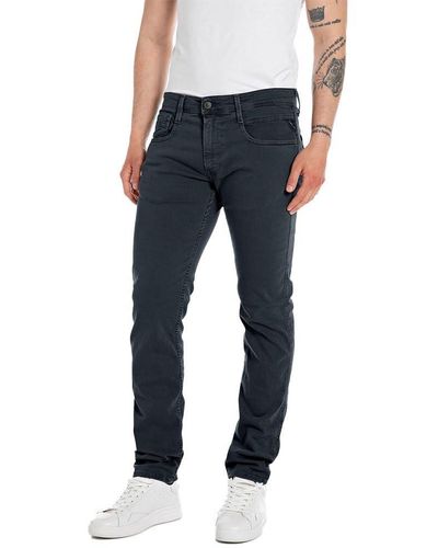 Replay Men's Jeans With Stretch - Blue