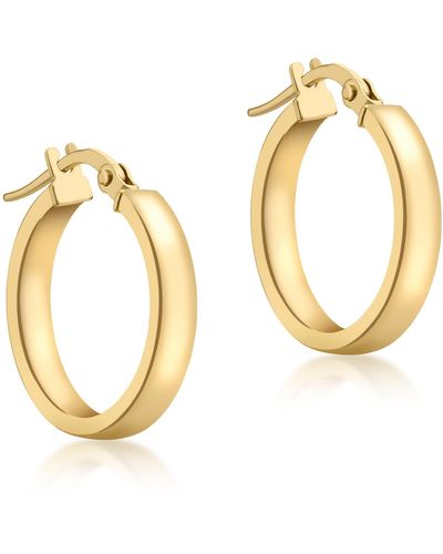 Amazon Essentials 9ct Yellow Gold Hoop Earrings - Metallic