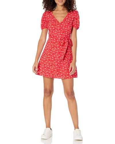 Billabong Hot Tropics Mini Wrap Dress Casual - Red