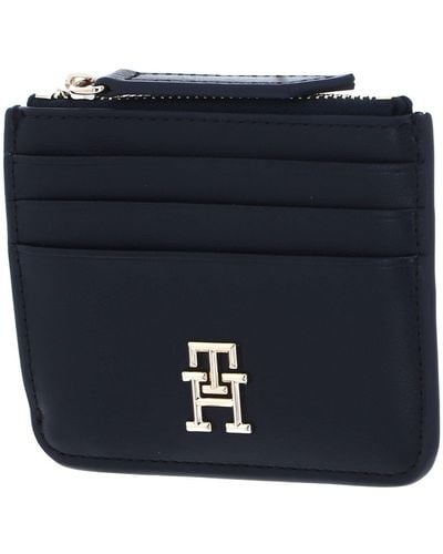 Tommy Hilfiger Th Refined Cc Holder With Zip Space Blue - Blauw
