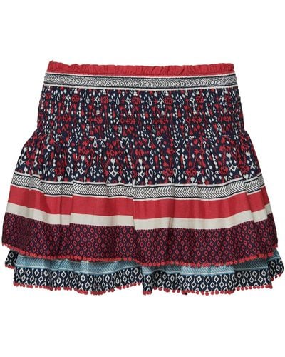 Superdry Vintage Tiered Mini Skirt Sweat-Shirt À Capuche Sport - Rouge