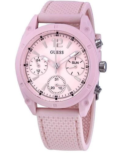 Guess Quartz Pink Dial Ladies Watch W1296l4 - Roze