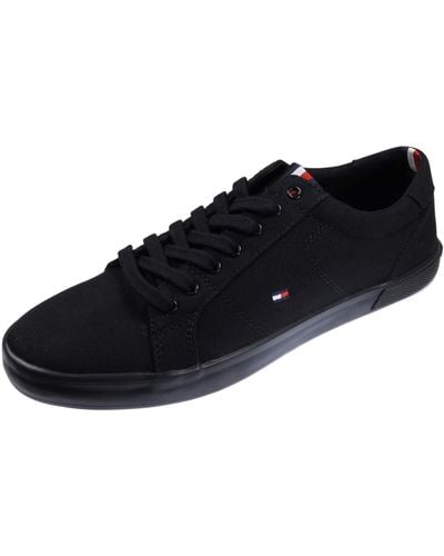 Tommy Hilfiger Sneakers Iconic Leather Suede Mix Runner - Schwarz