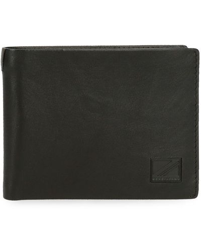 Pepe Jeans Marshal Portefeuille avec Porte-Monnaie Noir 12,5x9,5x1 cm Cuir