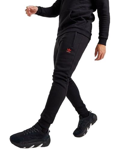 adidas Originals Essential S Jog Pant Cuffed Trefoil Fleece Sweatpant Black Hc3465 New