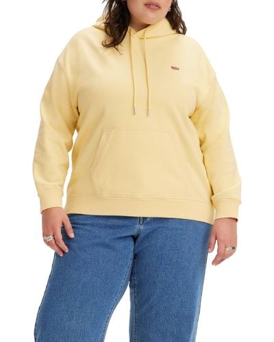 Levi's Plus Size Non Graphic Standard Hoodie Sweatshirt Sunlight - Blau