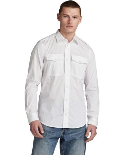 G-Star RAW Tux Marine Slim Shirt - White
