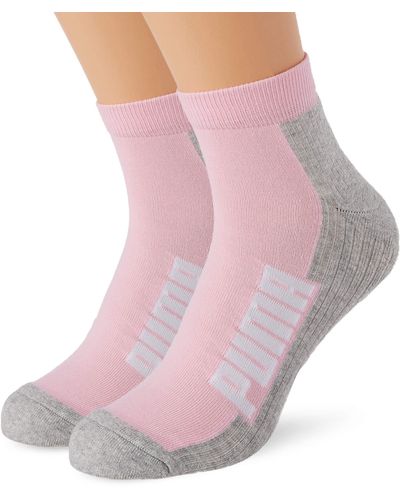 PUMA BWT Lifestyle Quarter-Socken 2er-Pack - Pink